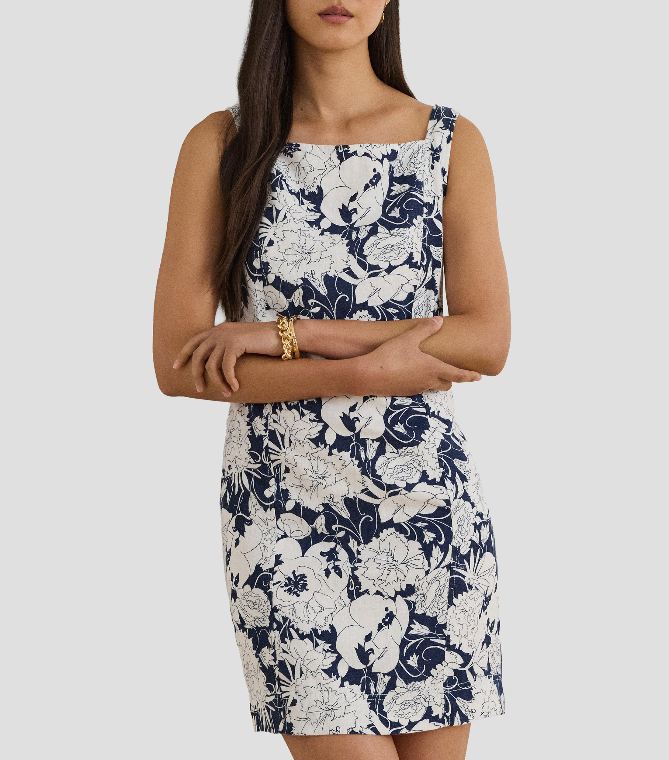 Vestido corto estampado Mujer